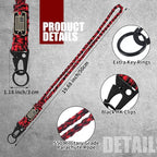 Frienda 2 Set Heavy Duty Paracord Lanyard Necklace Whistles Strap Braided 550 - Image 2