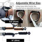aZengear Paracord Survival Bracelet | Flint Steel Fire Starter, Mini Saw | - Image 5