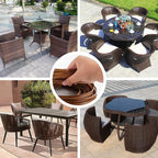 Feyart 32m/105ft 8mm Dark Wood Grain Brown Wicker Repair Kit, PE Rattan Repair - Image 5