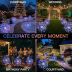 suddus Solar Garden Lights Outdoor Waterproof, Upgrade 2 Pack 150LED Solar - Image 6