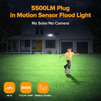 LUTEC 2 Pack 50W Motion Sensor Outdoor Lights, 5500 LM Plug in Flood Light - Image 2