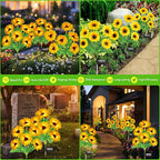 GARPAR Solar Garden Lights Outdoor, Upgraded 3 Pack - Image 7