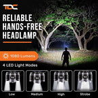 TDC Head Lamp Led Rechargeable Super Bright - Image 5