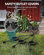 DEWENWILS Outdoor Extension Cord 1 to 3 Splitter, 3 Prong Outlets Plugs - Image 8