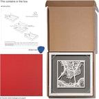 O3 Design Studio Washington D.C. Cut Map Framed, 9x9 inches, Paper Cutting Art - Image 4