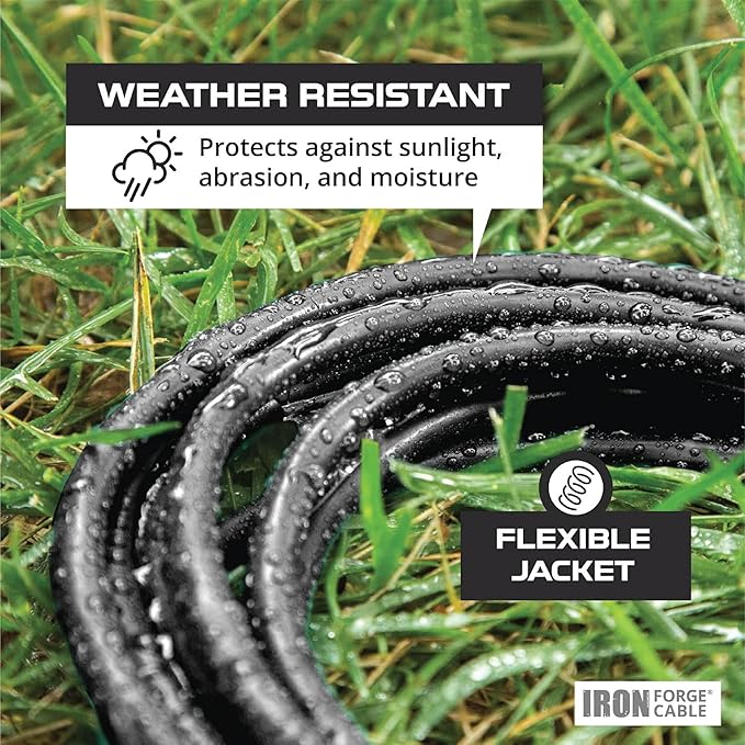 Iron Forge Cable 10 ft Lighted Outdoor Extension Cord - Image 3