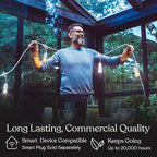Brightech Ambience Pro Waterproof LED Outdoor String Lights, 48 Ft, Dimmable - Image 4