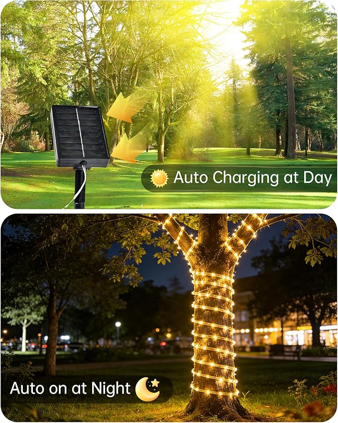 MERRIMAX M Solar Rope Lights Outdoor, 72FT 200LED Solar String Lights - Image 4