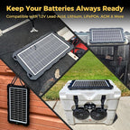 SUNAPEX 12V Solar Battery Charge: 10W Waterproof Portable Solar Panel Kit - Image 6