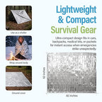 Ever Ready First Aid Mylar Rescue Blanket, Large Silver Thermal Sheet - Image 7