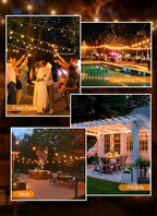 Brightown Outdoor String Lights, 25FT 12+1 G40 Bulbs Shatterproof Patio Lights - Image 5
