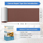 KING MOUNTAIN Canvas Repair Tape, Outdoor Gear Patch, 4×63 Inches, Waterproof - Image 4
