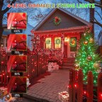 JMEXSUSS 200 LED Christmas Lights Outdoor, 66ft Red and Green String Lights - Image 4