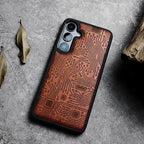 Carveit Wood Case for Galaxy S24 Plus Case Shockproof Protective Cover Unique - Image 4