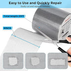 Secopad Grey Window Screen Repair Tape, 4IN X 25FT Screen Repair Kit - Image 3