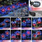 Anordsem Solar Garden Lights Outdoor: Bendable Copper Wire - Image 3
