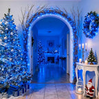 JMEXSUSS 33ft 100 LED Blue Christmas Tree Lights, Battery Operated Christmas - Image 3