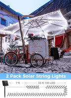 Solar String Lights Outdoor, 2 Pack Total 80 FT 200 LED Solar Powered String - Image 2