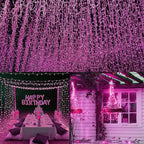 66Ft 200LED Pink Fairy Lights Plug in, Waterproof String Lights Outdoor & - Image 3