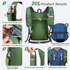 BECOJADDE 20L Small Hiking Backpack - Image 2