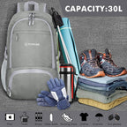 ZOMAKE Lightweight Packable Backpack 30L, Foldable Hiking Backpacks Water - Image 3