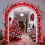 JMEXSUSS 2 Pack Red and White Battery Christmas Lights, Each 33ft 100 LED - Image 4