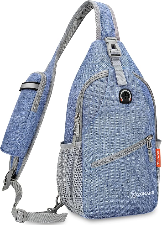 ZOMAKE Sling Bag, Small Crossbody Sling Backpack, Water Resistant Shoulder - Image 3