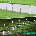Eyrosa Solar Outdoor Lights, 10 Pack Waterproof Stainless Steel Solar Stake - Image 5