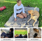 Waterproof Outdoor Blanket 82”X 55” Packable, Stadium Blankets - Image 7
