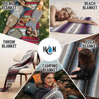 Hydration Nation Authentic Large Handwoven Mexican Blanket - Image 4