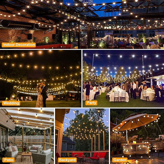 Mlambert 3-Color in 1 Solar String Lights Outdoor Waterproof Dimmable, 48ft - Image 9
