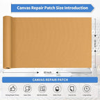 KING MOUNTAIN Canvas Repair Patch 16×60 Inch Self-Adhesive Waterproof Fabric - Image 4