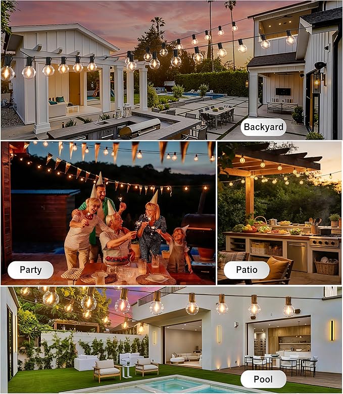 Outdoor String Lights 200FT Waterproof Globe String Lights - Image 7