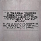 Hurricane Pro High Velocity Oscillating Metal Wall Mount Fan w/ 3 Speeds - Image 5