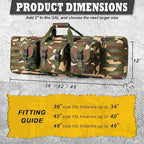 DULCE DOM 36 42 48 Inch Double Rifle Case, Tactical Soft Padded Backpack - Image 7