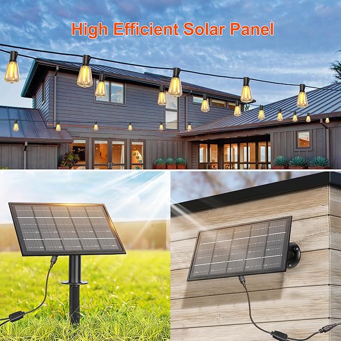 BLIATLUS 120FT Solar String Lights Outdoor Waterproof - Image 3