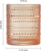 Hobnail Beaded Highball Drinking Tumbler Glasses | Set of 6 | Venus Sand Colors - Image 7