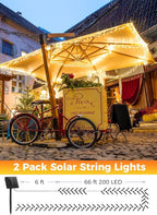 Solar String Lights Outdoor Waterproof, 2 Pack Total 144FT 400 LED Solar - Image 2