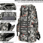 Hiking Backpack for Men 70L/100L Camping Backpack Military Rucksack Molle 3 - Image 3
