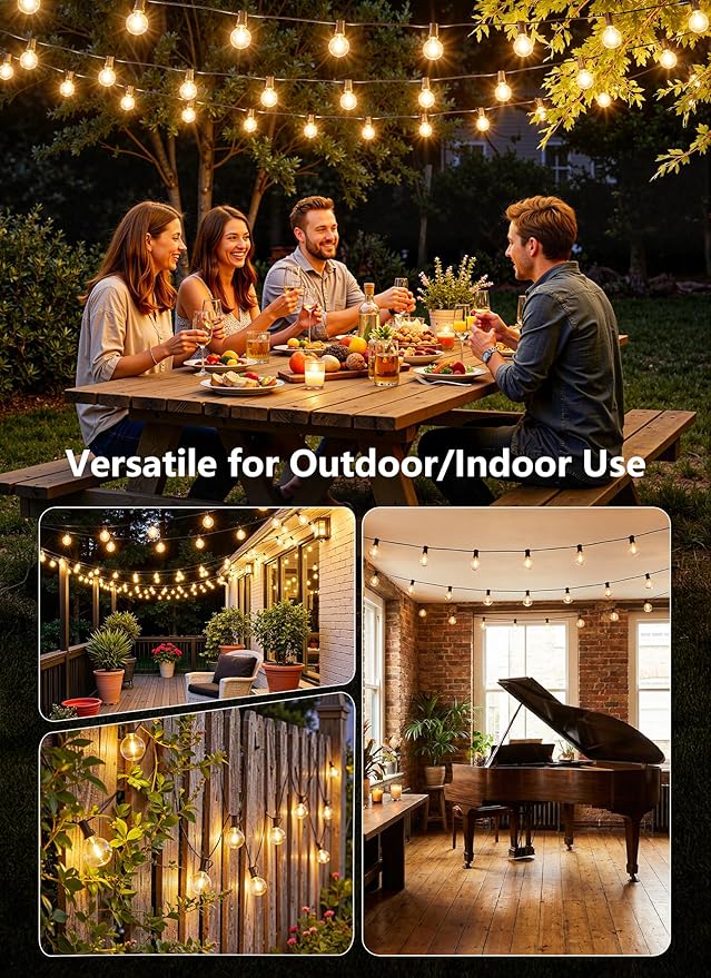 Brightown Outdoor String Lights, 74FT Shatterproof LED Patio Lights - Image 7
