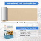 KING MOUNTAIN Canvas Repair Tape, Outdoor Gear Patch, 4×63 Inches, Waterproof - Image 4