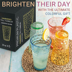 Bravario Hammered Plastic Drinking Tumbler, Dishwasher-Safe Premium Quality - Image 5