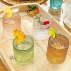 Kate Aspen Sage Green Hobnail Beaded Drinking Glasses Set of 6-10 oz Vintage - Image 3