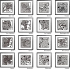 Washington D.C.s Cut Map framed by O3 Design Studio, 18x18 inches, paper - Image 4