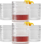 Plastic Hobnail Drinking Glasses Set of 6 Tritan Lowball Cups 14oz, - Image 7