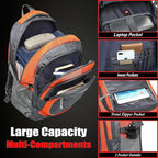 ProEtrade Backpack Bookbag for College Sturdy Travel Business Hiking Fit Laptop - Image 2